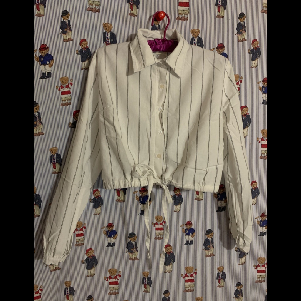 White Striped Blouse By John GaltBrand White Striped Blouse By John GaltBrand